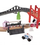 Дървено влакче железопътна линия с батерия 3.2м